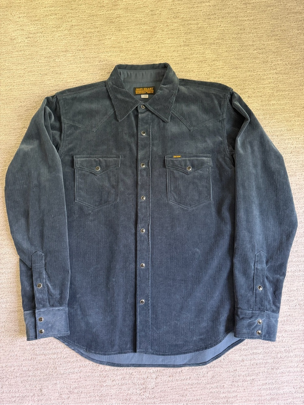 New Without Tags Iron Heart STF Japanese Corduroy Shirt Jacket - Blue